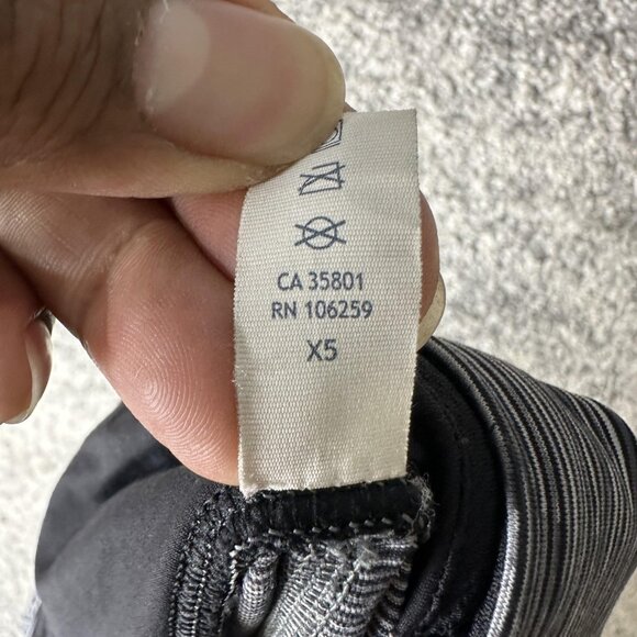 Lululemon Pants Womens 6 Gray Black Running Leggings Zip Pockets Mesh Panel - Picture 9 of 9